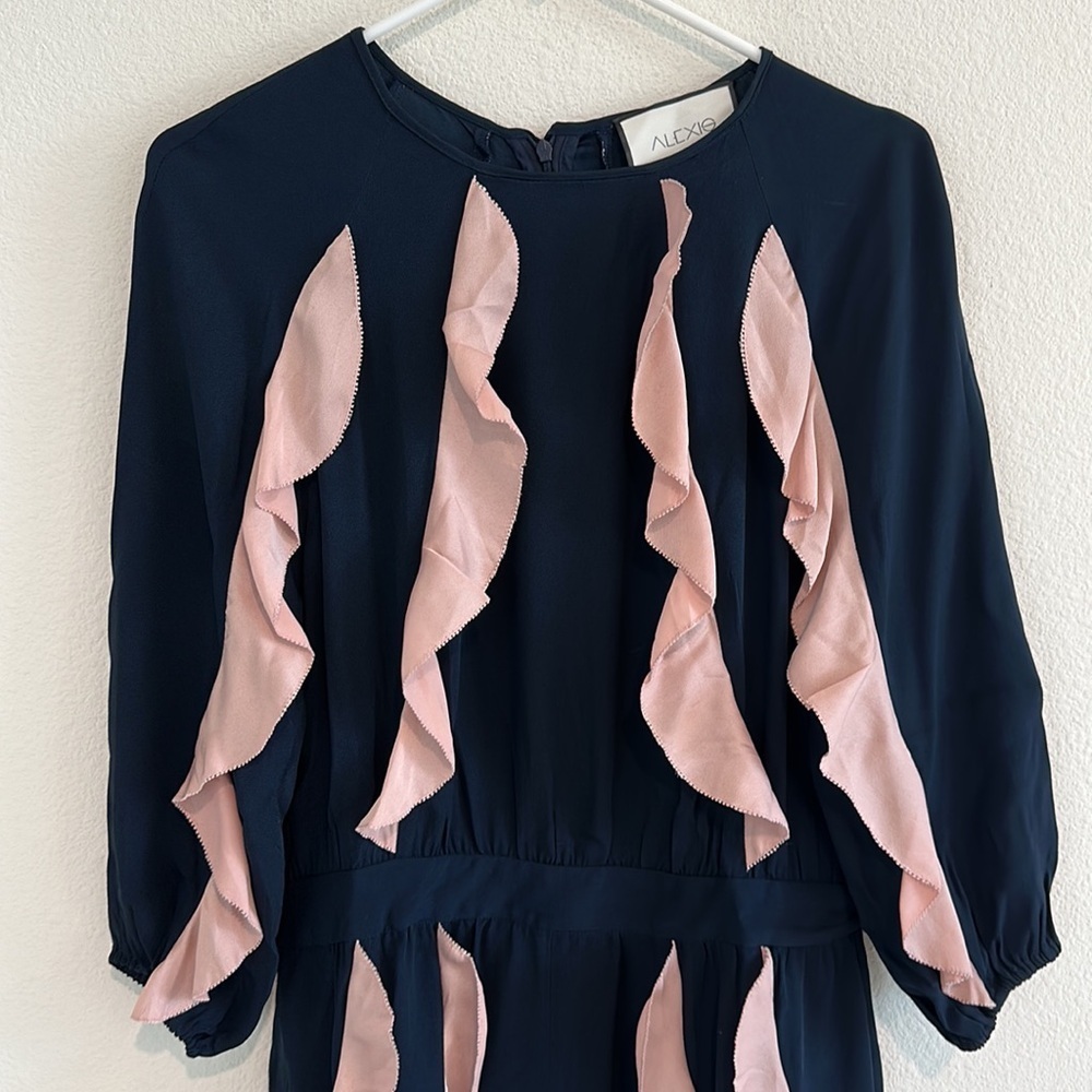 Alexis Color Block Ruffled Romper - Picture 4 of 10